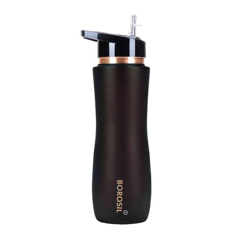 Borosil Brown Colour Copper Sipper Bottle 750 ml, 100% Pure Copper