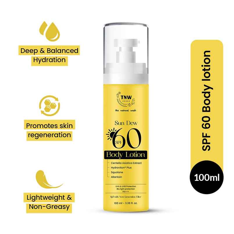 Sun Dew SPF 60 Body Lotion | PA+++ UVA/UVB & Blue Light Protection | Centella & Squalane