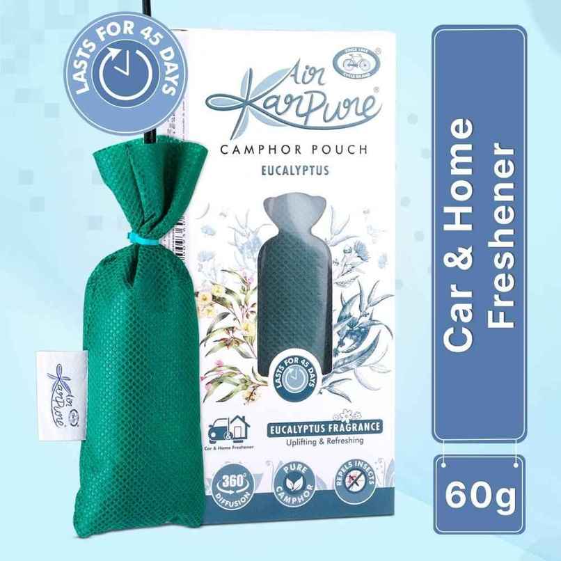 Eucalyptus Camphor Pouch by Air Karpure | Car, Bathroom & Room Freshener | From House of Cycle Eucalyptus Camphor Pouch by Air Karpure | Car, Bathroom & Room Freshener | From House of Cycle