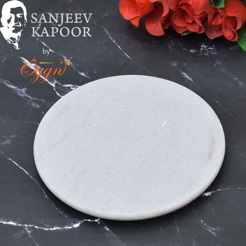 Sanjeev Kapoor by OGGN Marble Chakla/Rolling Pin Board/Roti & Chapati Maker - 9 Inch