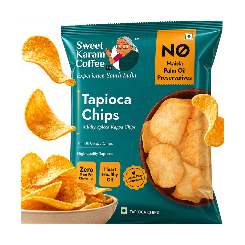 Sweet Karam Coffee Classic Tapioca Chips | No Palm Oil Sweet Karam Coffee Classic Tapioca Chips | No Palm Oil