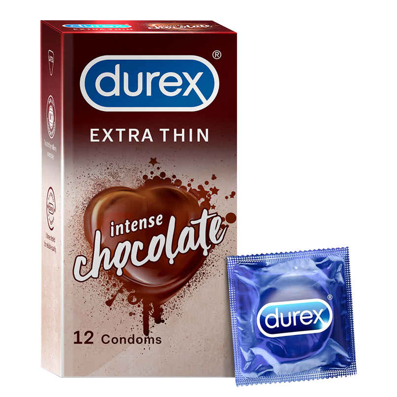 Durex Extra Thin Intense Chocolate Flavoured Condoms Durex Extra Thin Intense Chocolate Flavoured Condoms