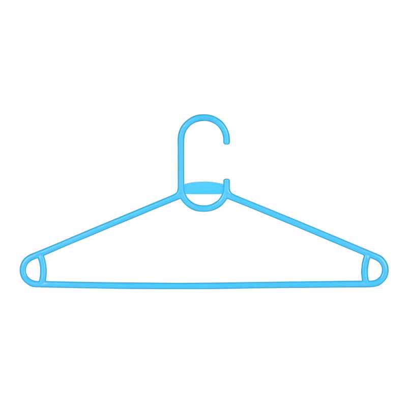 Sinco Misha Plastic Cloth Hanger - Pack of 3 pcs - Blue