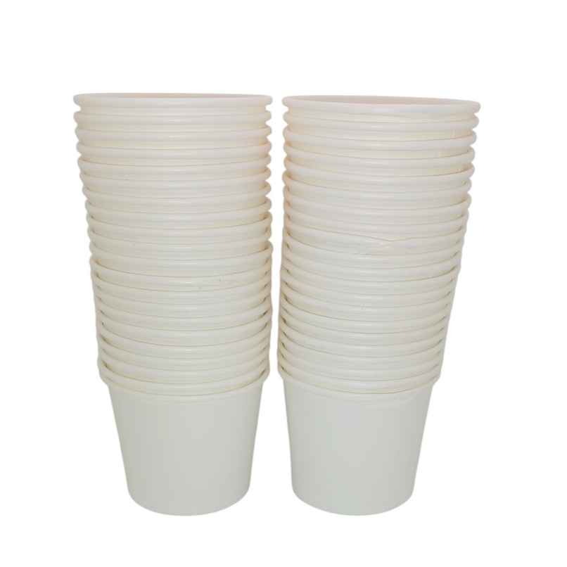 White Paper Glass | 150 ml | Pack of 50 | BAY6 White Paper Glass | 150 ml | Pack of 50 | BAY6