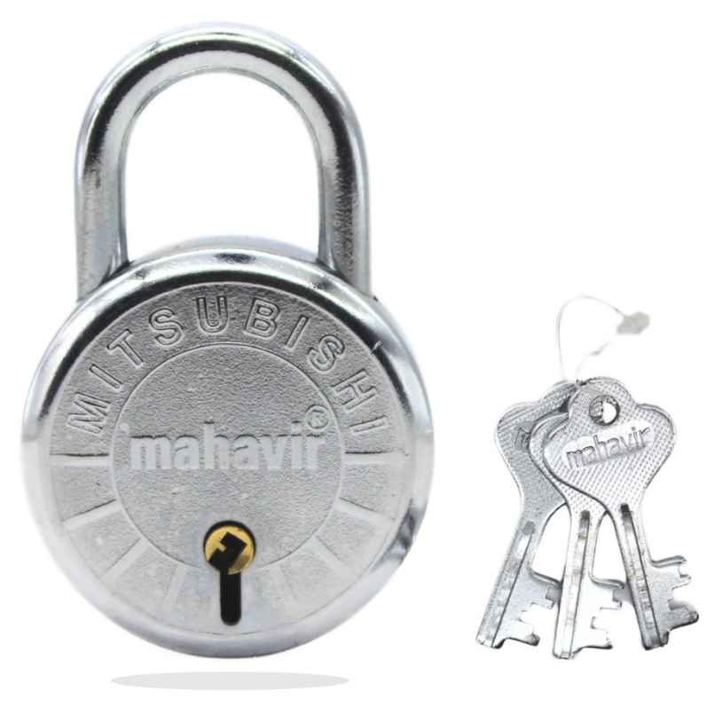 Se7en Pad Lock With 3 Keys - 65mm - Round Shaped