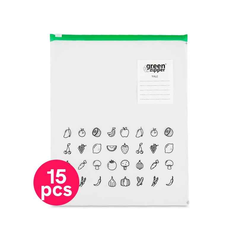 Homez it Large Zip Lock Bag (25 cm x 30 cm) 15 pieces