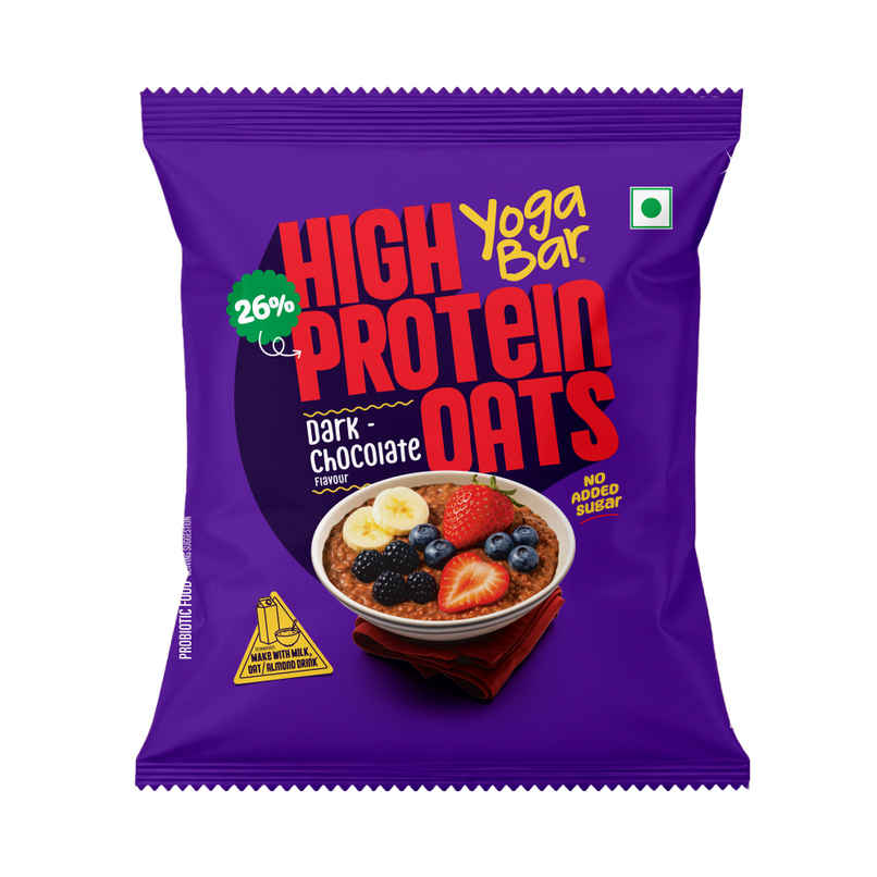 Yoga Bar High Protein Oats Dark Chocolate | 26g Protein