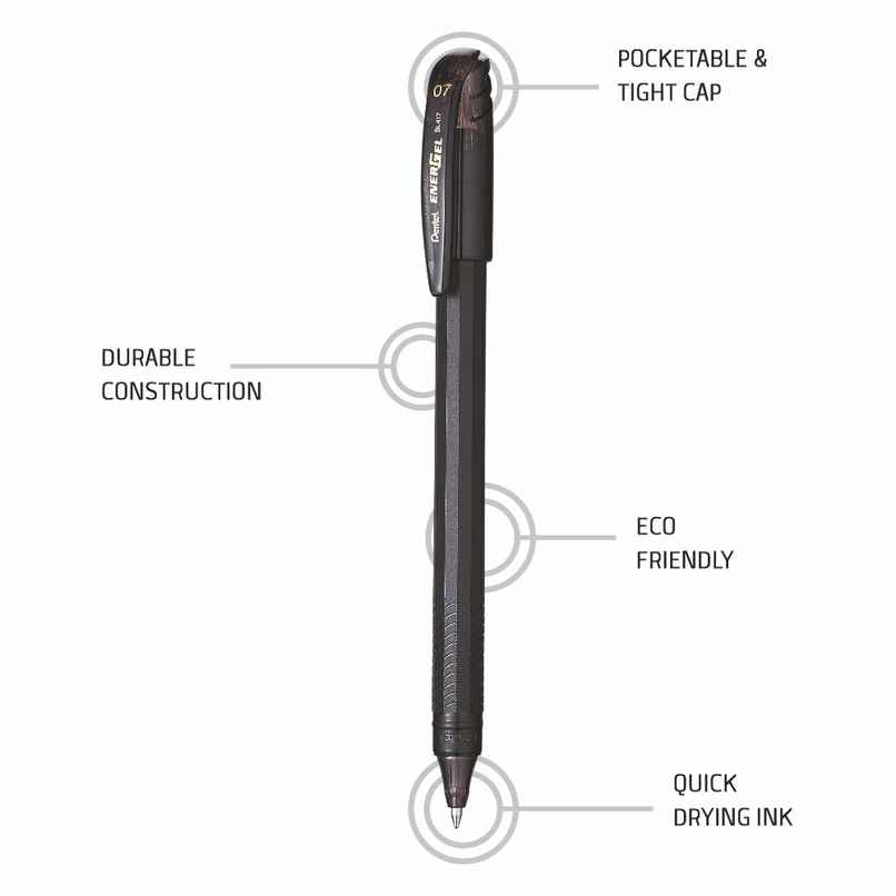Pentel BL417 Energel Pouch Single Black Ink Pentel BL417 Energel Pouch Single Black Ink
