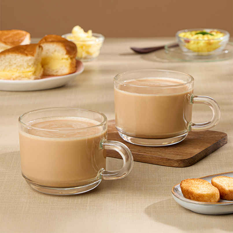 Borosil Chai Time Glass Mug | 210ml