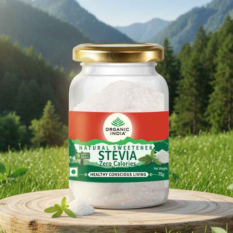 A TATA Product - Organic India Stevia Powder, Natural Sweetener, Sugar Free