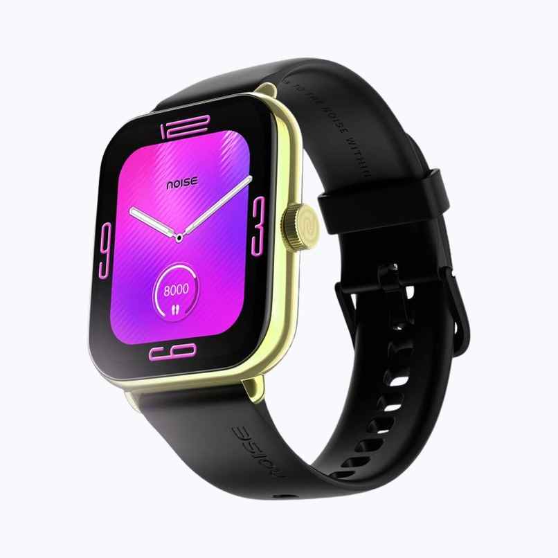 Noise Colorfit Icon 3 Plus Smartwatch with Bluetooth Calling | 2" Display | SpO2 Sensor - Midnight Gold