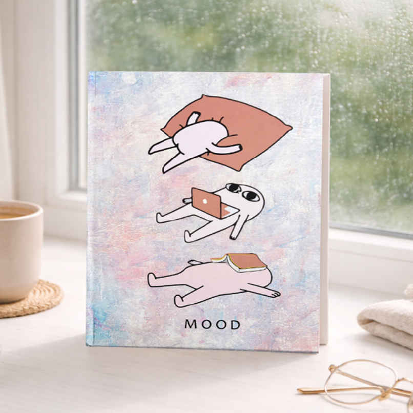 Papboo Hardboundnotebook Diary, (22 X 17.5 Cm, 80 Gsm, 140 Single Ruled Pages - Mood