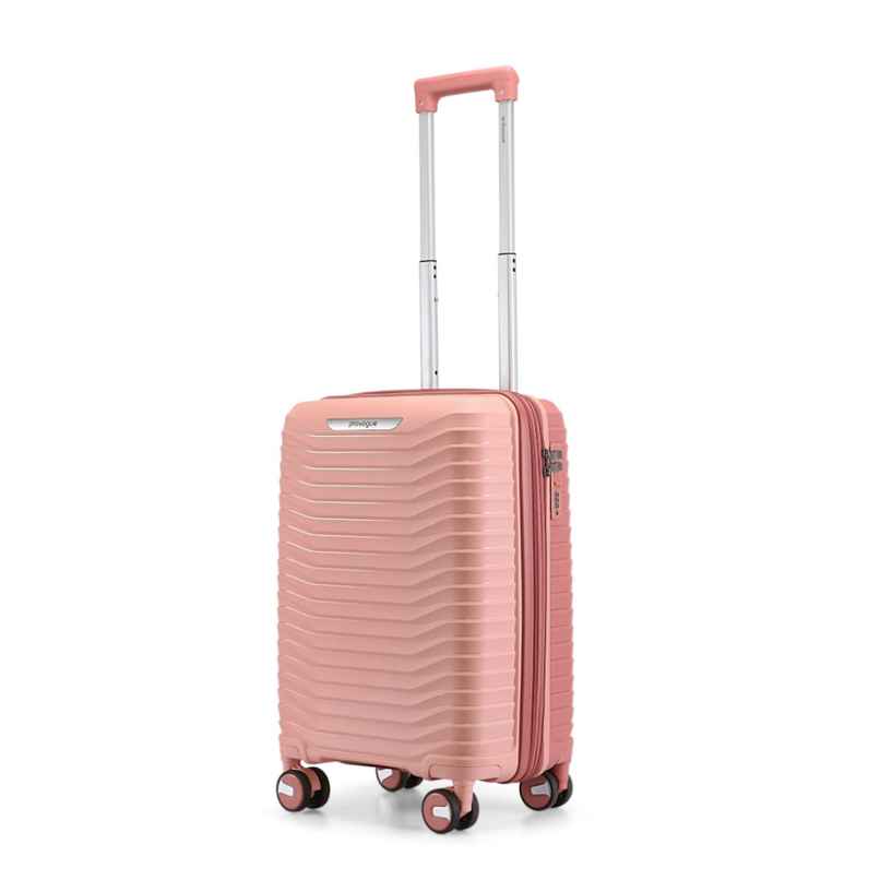 Provogue Coral Hard-Sided PP Cabin Luggage Trolley Bag | Tea Rose- Redwood - 55 cm