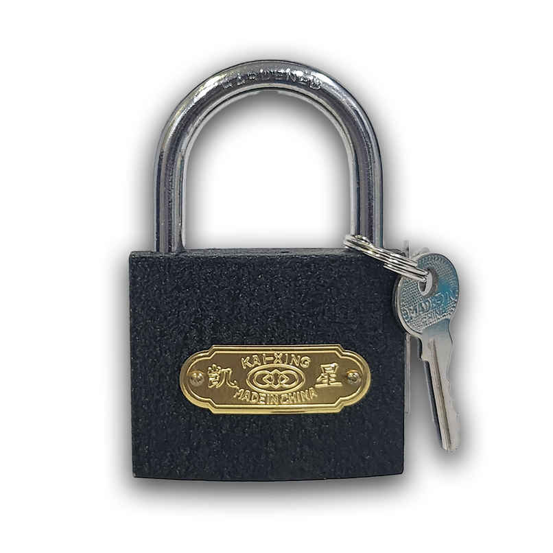 Chrome 60Mm Pad Lock Black