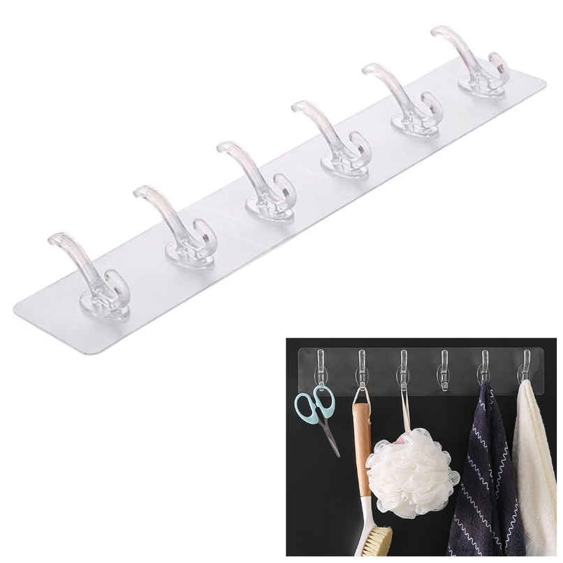 SE7EN Multipurpose Self Adhesive 6 hooks Hanger Strip