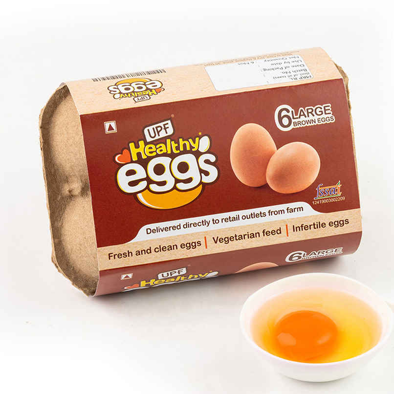 UPF Healthy Brown - Large Eggs | Protein Rich | Veg Feed | Infertile