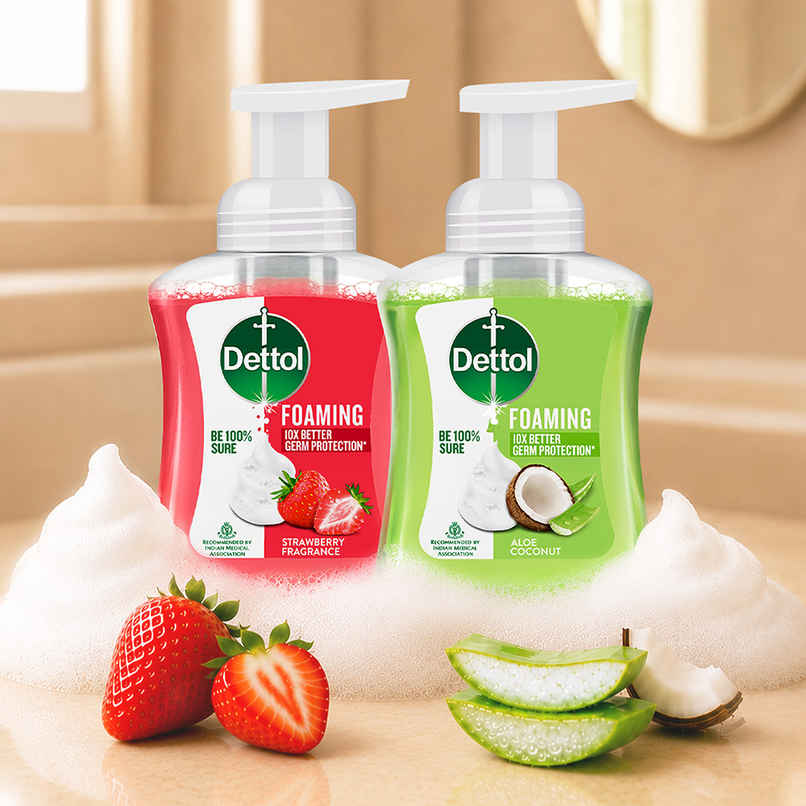 Dettol Foaming Handwash Aloe Coconut Pump (250ml) & Dettol Foaming Handwash Strawberry Pump (250ml) Combo Dettol Foaming Handwash Aloe Coconut Pump (250ml) & Dettol Foaming Handwash Strawberry Pump (250ml) Combo