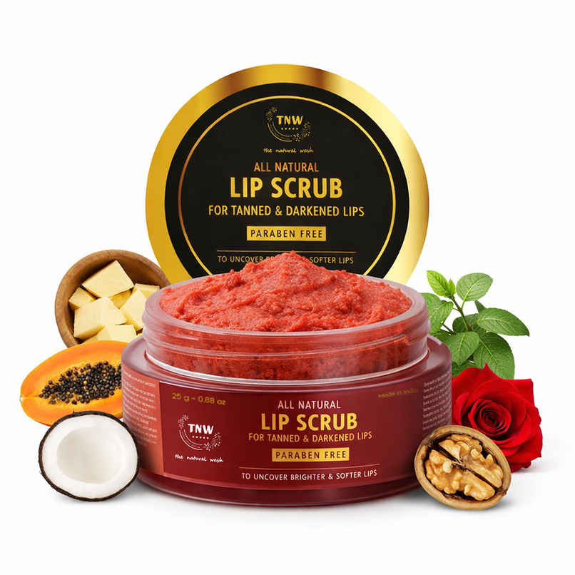 TNW The Natural Wash Lip Lightening Exfoliating Lip Scrub Balm for Tanned Darkened Lips
