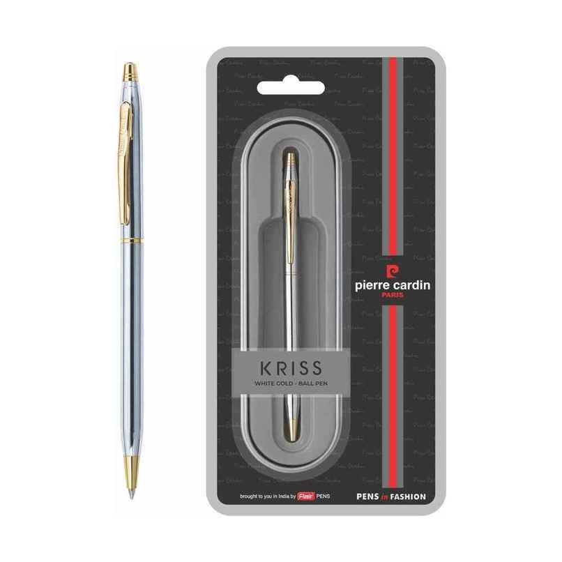 Pierre Cardin Kriss White Gold Metal Ball Pen