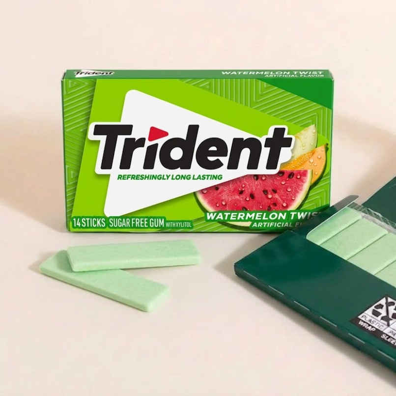 Trident Sugar Free Chewing Gum Watermelon Twist