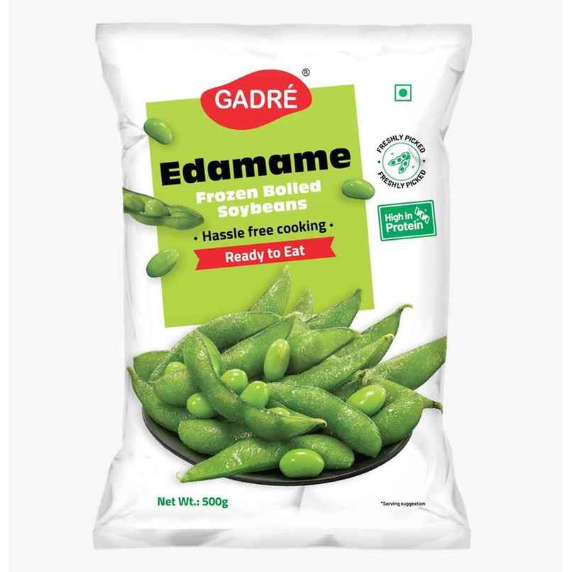 Gadre Edamame | No Added Preservatives | Frozen Green Soybeans | Ready To Eat | Healthy Veg Snack
