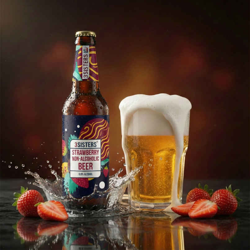 3 Sisters Strawberry Non-Alcoholic Beer 3 Sisters Strawberry Non-Alcoholic Beer