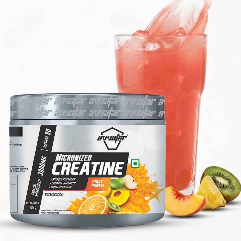Avvatar Creatine Monohydrate Fruit Punch Flavor | 30 Servings Avvatar Creatine Monohydrate Fruit Punch Flavor | 30 Servings