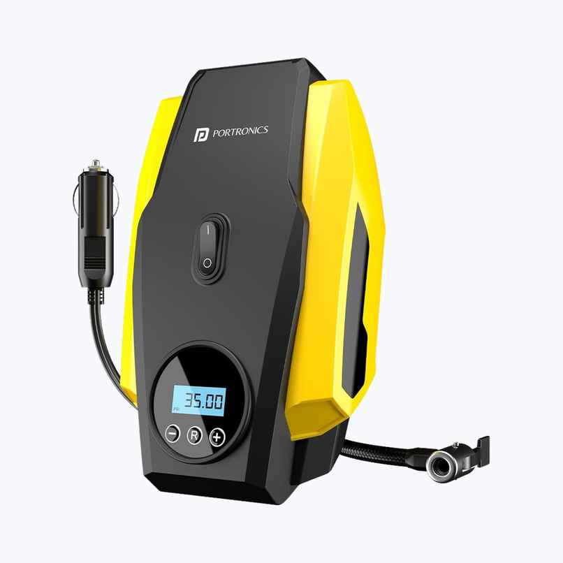 Portronics Vayu Lite, 150 Psi Portable Tyre Inflator - Black Portronics Vayu Lite, 150 Psi Portable Tyre Inflator - Black