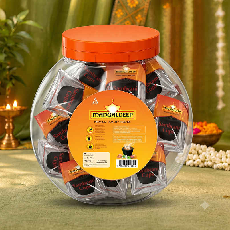 Mangaldeep Sambrani Cups Jar