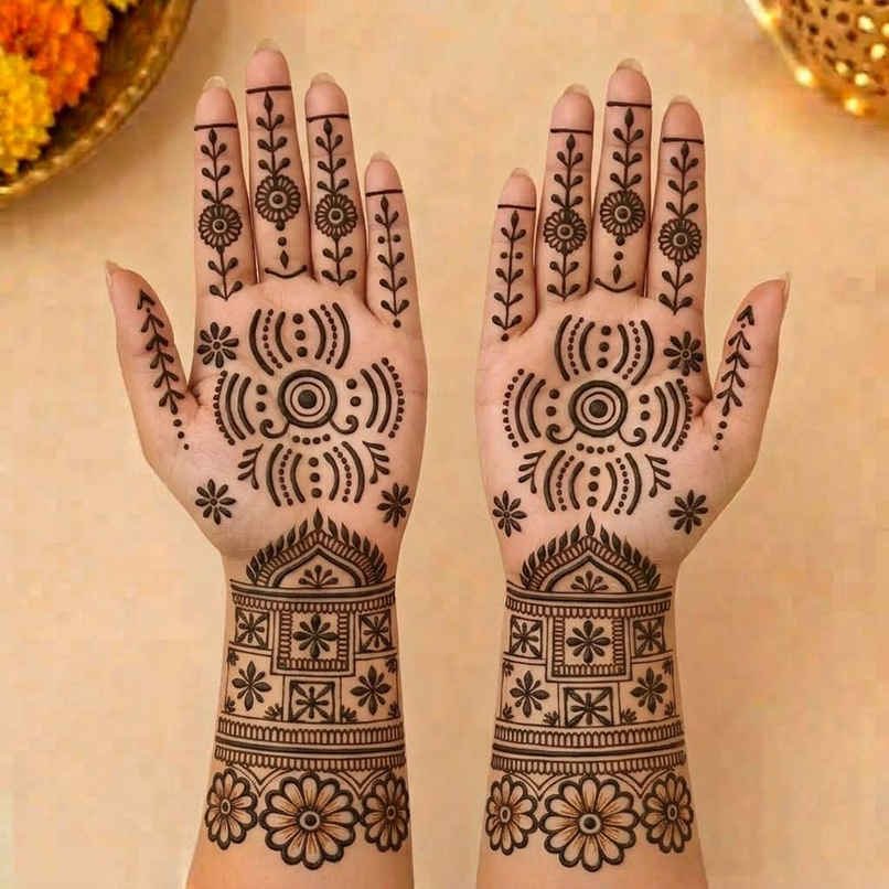 Blooming Clover Mehendi Stencil | ServDharm
