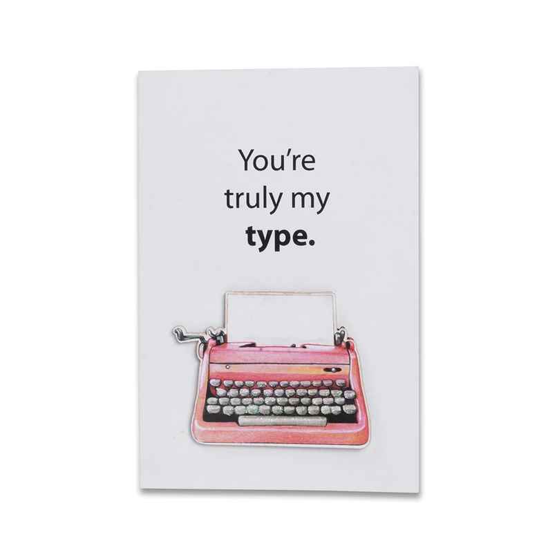 Itsy Bitsy 3d Greeting Card & Envelope Youre Truly My Type 4 x 6 Inch Approx 2 Pc Lb