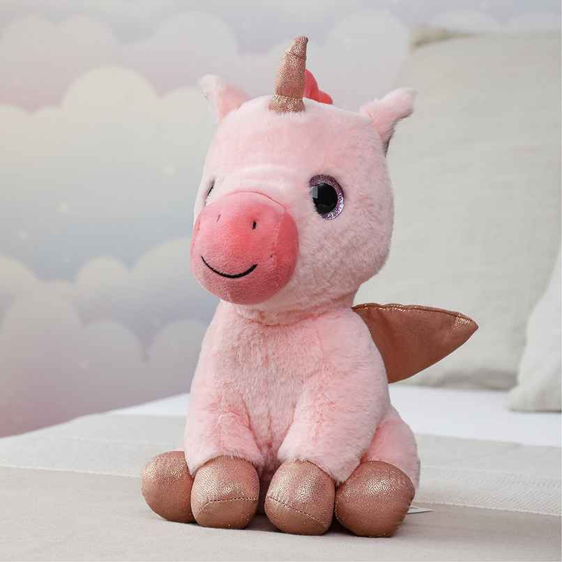 Mirada Tie Dye Pink Unicorn Soft Toy With Glitter Eye Mirada Tie Dye Pink Unicorn Soft Toy With Glitter Eye