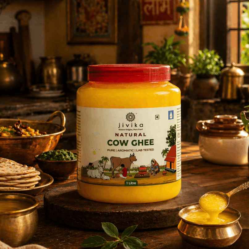 Jivika Natural Cow Ghee | Traditionally Churned Bilona Method