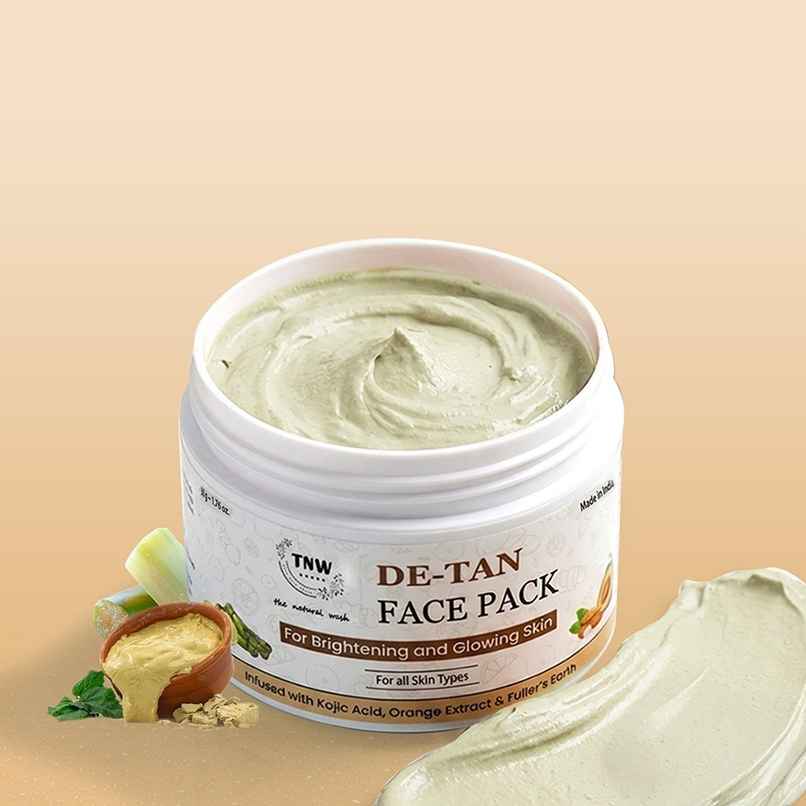 TNW The Natural Wash De-Tan Face Pack for Glowing Skin and Tan Removal with Orange Extract