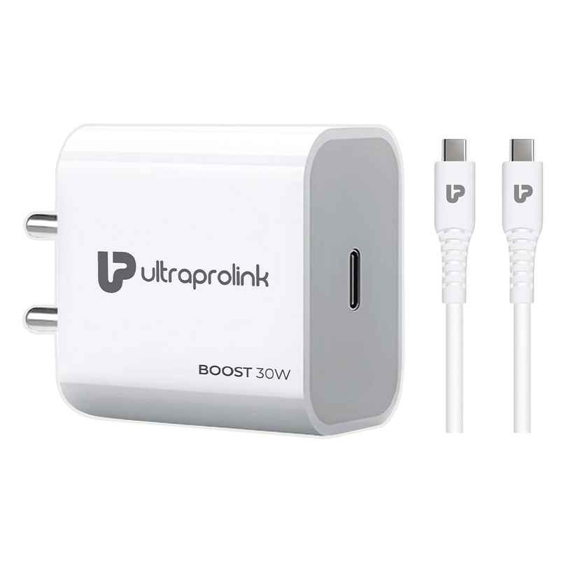 UltraProlink UM1132C Boost PD30 PD-PPS 30W Travel Charger with Type C to C Cable UltraProlink UM1132C Boost PD30 PD-PPS 30W Travel Charger with Type C to C Cable