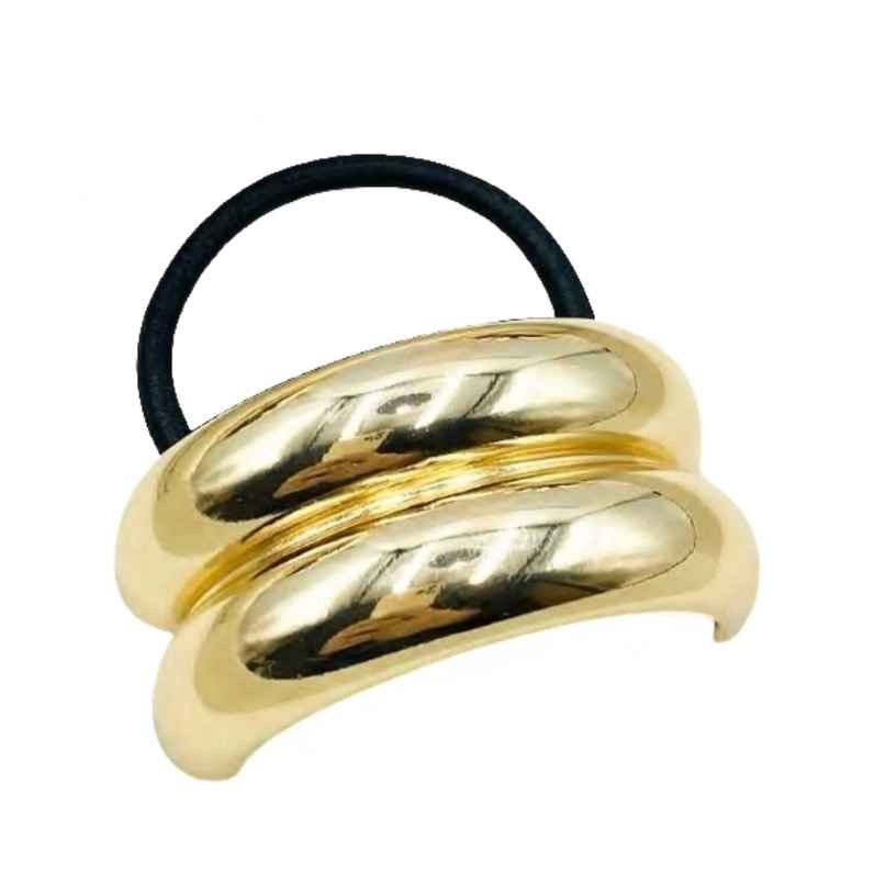 SE7EN Premium Hair Rubber Bands With Metal Designs - C