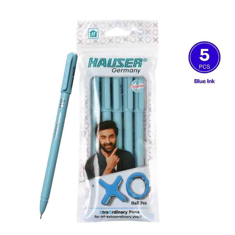 Hauser Xo Ball Pen Blue Pack Of 5