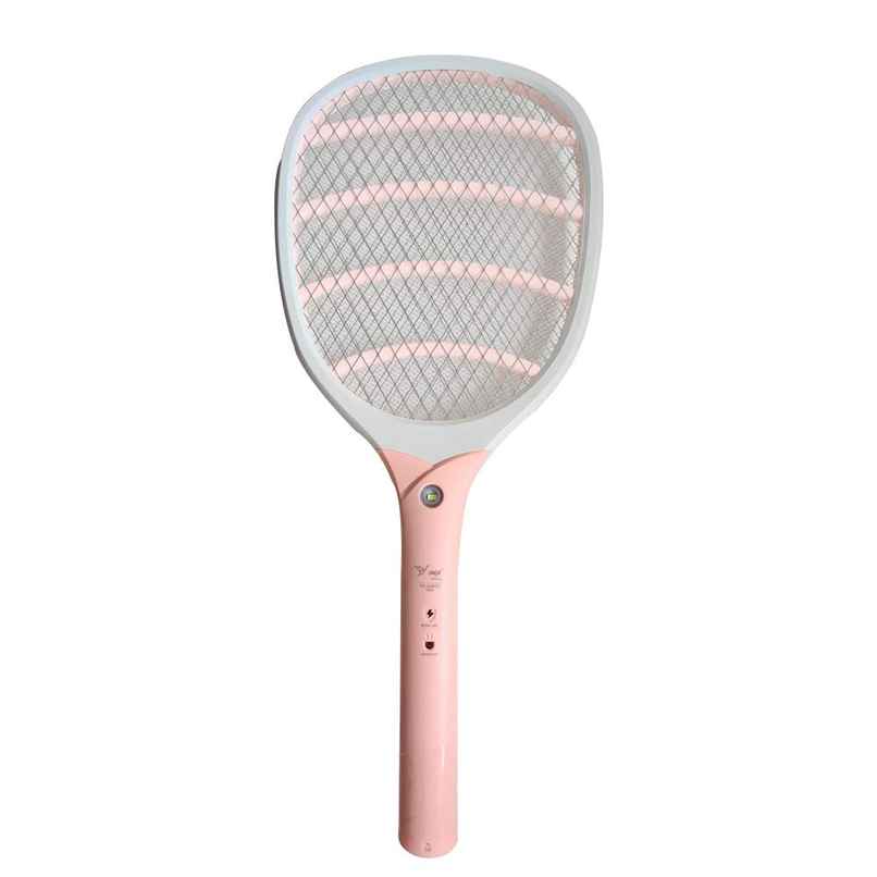 Yage by Rozzby YG-D003 Rechargeable Mosquito Killer Racket | 500mAh Lithium USB Chargeable Battery | WHite & Pink