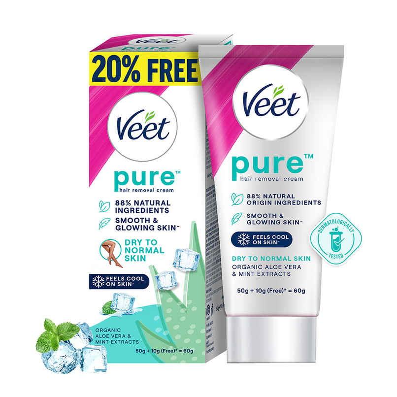 Veet Pure Hair Removal Cream for Dry Skin | Suitable for Legs, Underarms, Bikini & Arms Veet Pure Hair Removal Cream for Dry Skin | Suitable for Legs, Underarms, Bikini & Arms