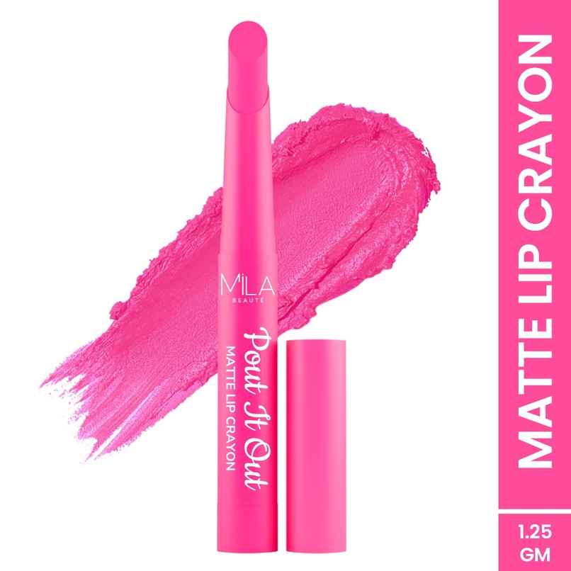 Mila Beaute Pout It Out Lip Crayon Matte Finish Highly Pigmented | 106 Aurora