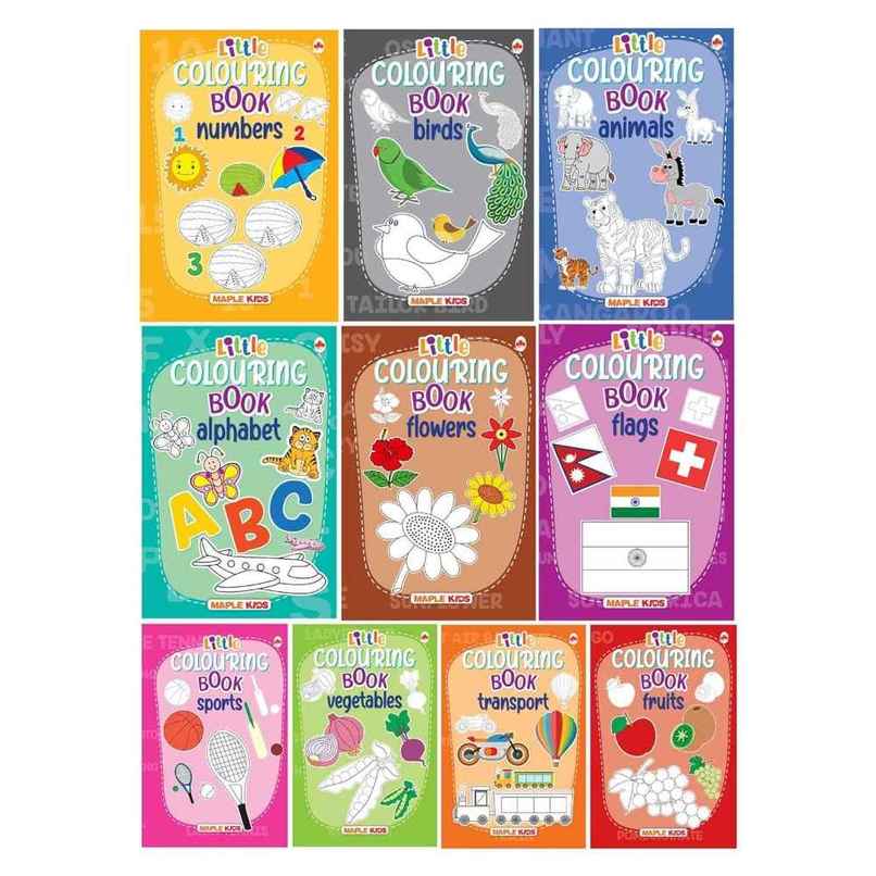 Little Colouring Books for Kids (Set of 10 Books)
