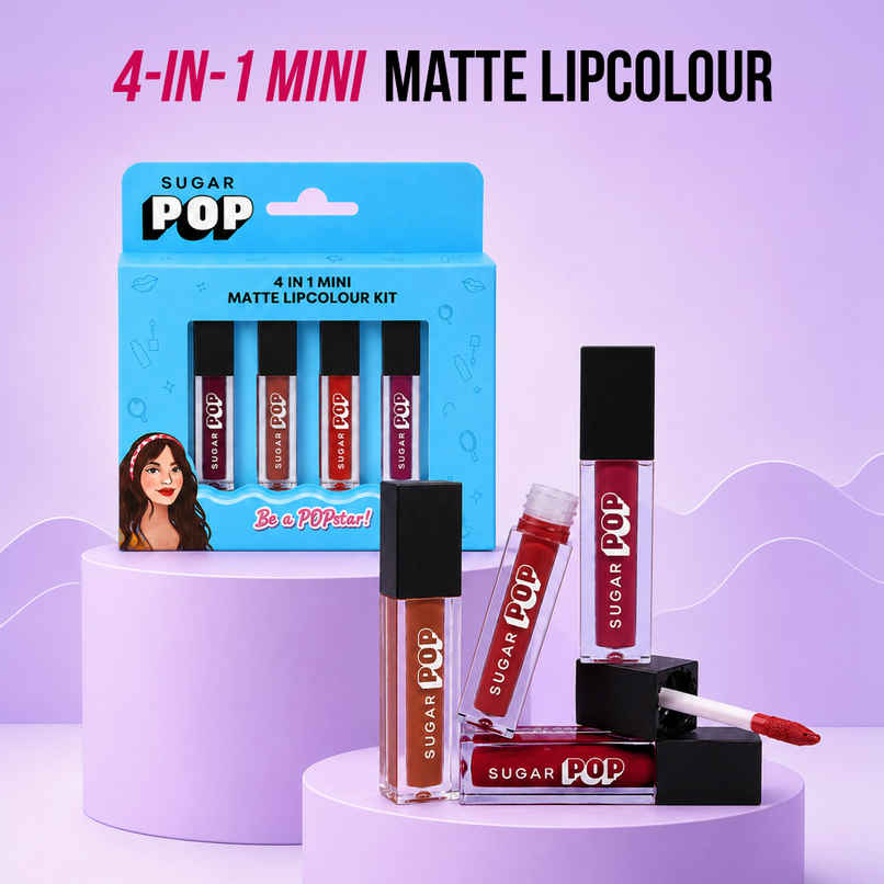SUGAR POP 4 in 1 Mini Matte Lipcolour Kit | 01 Cult Classics SUGAR POP 4 in 1 Mini Matte Lipcolour Kit | 01 Cult Classics