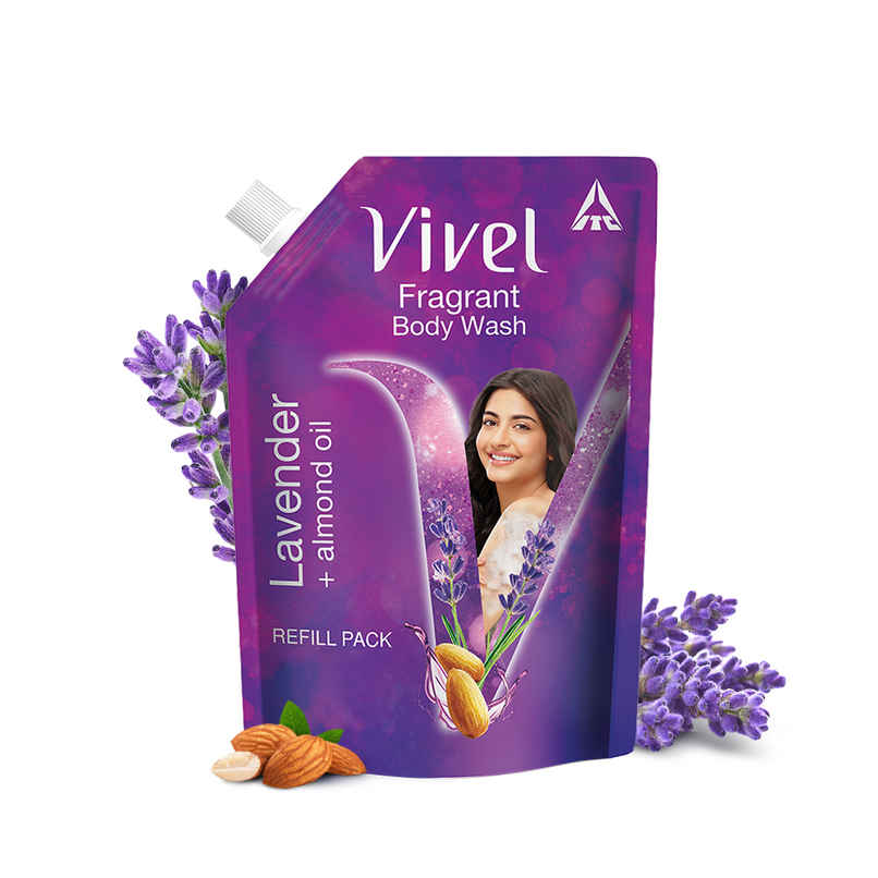 Vivel Body Wash Lavender & Almond Oil Shower Creme Liquid Refill Pouch Vivel Body Wash Lavender & Almond Oil Shower Creme Liquid Refill Pouch