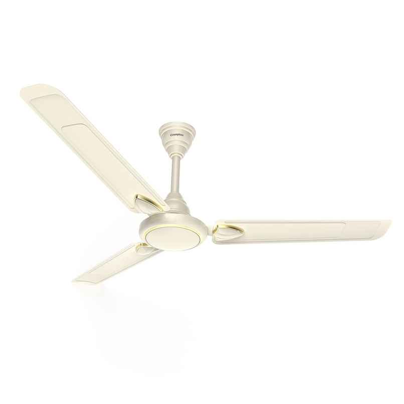 Crompton Surebreeze Hillbriz Deco Ceiling Fan,1200mm/48 inch,Star Rated,Energy Efficient,Ivory Gold
