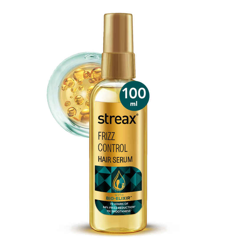 Streax Frizz-Control Hair Serum with Bio Elixir - 72H Frizz Protection, 84% Frizz Reduction Streax Frizz-Control Hair Serum with Bio Elixir - 72H Frizz Protection, 84% Frizz Reduction