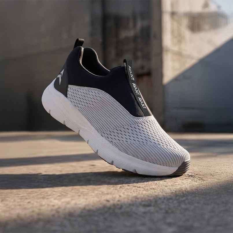 Avant Men's Sigma Slip on Walking Shoes | Light Grey-Black | UK 10
