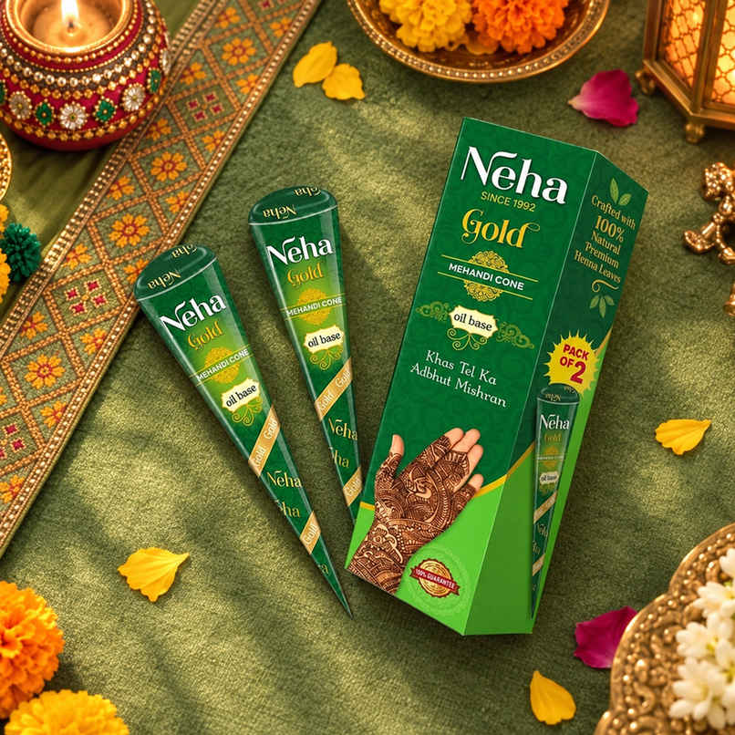 Neha Gold Mehandi Cone