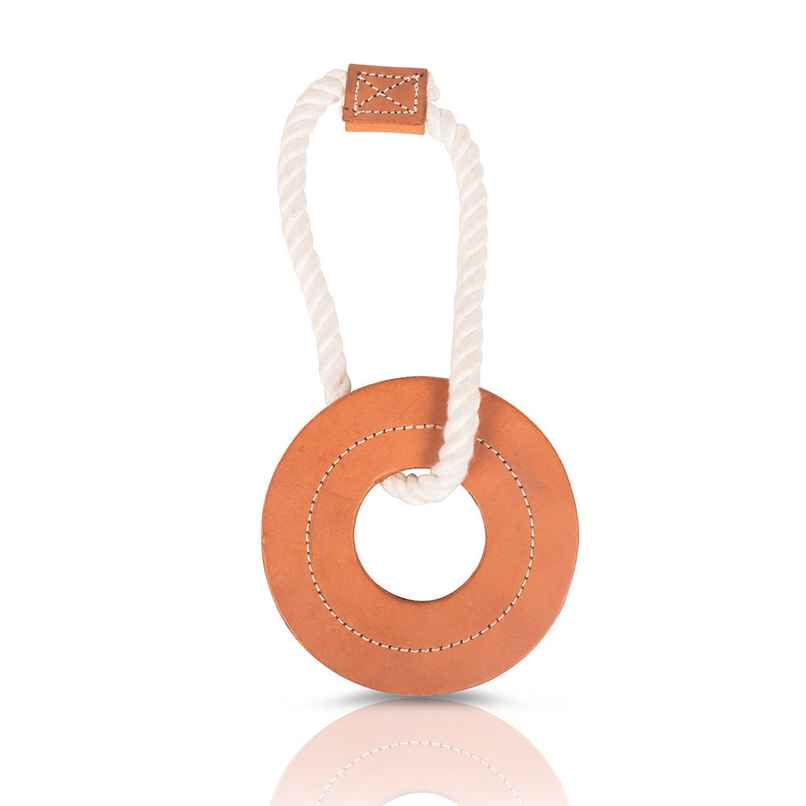 Pawpourri Circle Shape Suede and Rope Chew Dog Toy