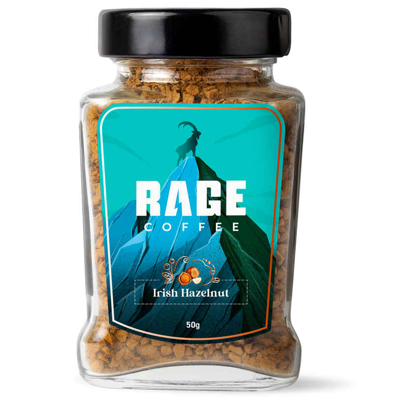 Rage Coffee Irish Hazelnut - Premium Arabica Instant Coffee Rage Coffee Irish Hazelnut - Premium Arabica Instant Coffee