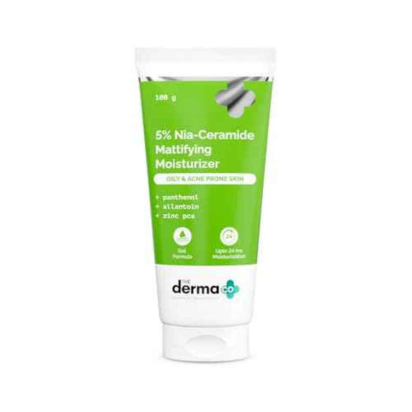 The Derma Co 5% Nia-Ceramide Mattifying Moisturizer | For Oily to Acne Prone Skin
